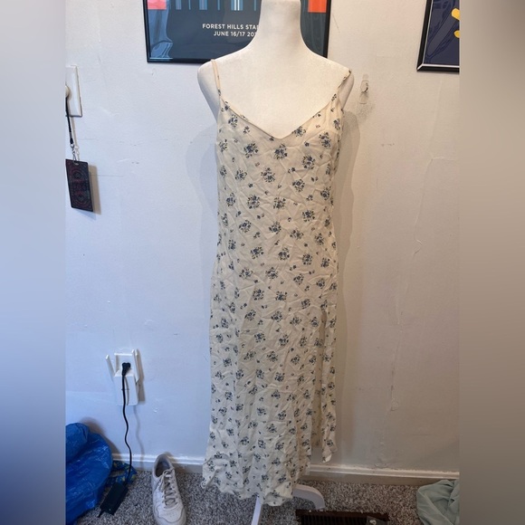 Reformation Crimini in Blaire Ivory Floral Slit Tank Slip Dress Size 6 - Picture 2 of 5